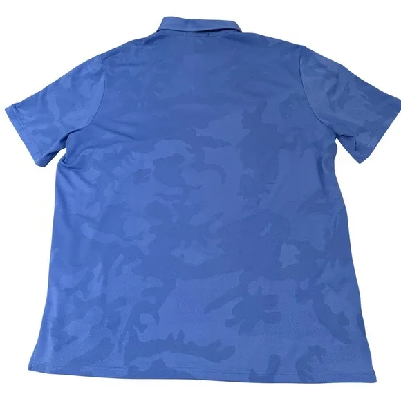 RLX Ralph Lauren Mens XXL Blue Tonal Camo Performance Golf Polo Shirt Wicking - Picture 6 of 7